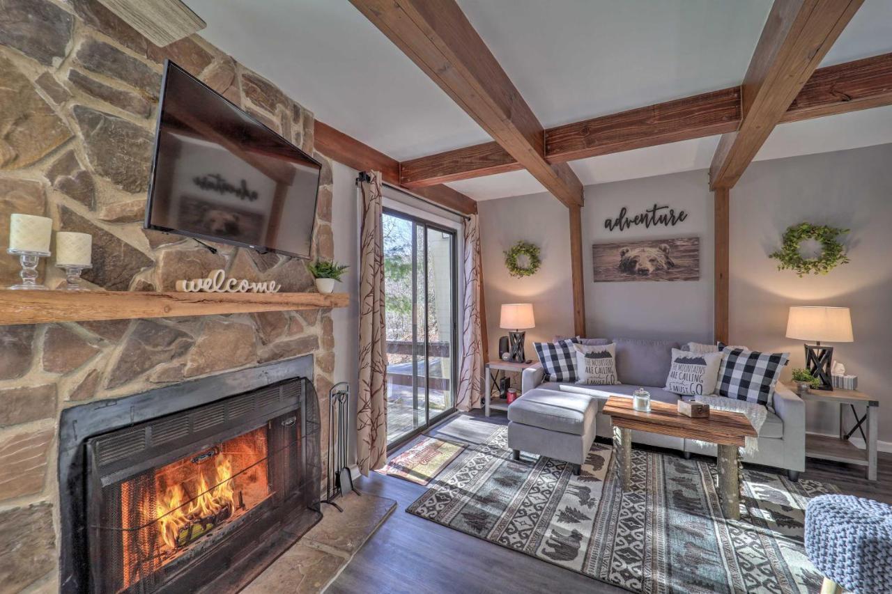 Banner Elk Mountain Retreat With Deck And Fireplace Exterior foto